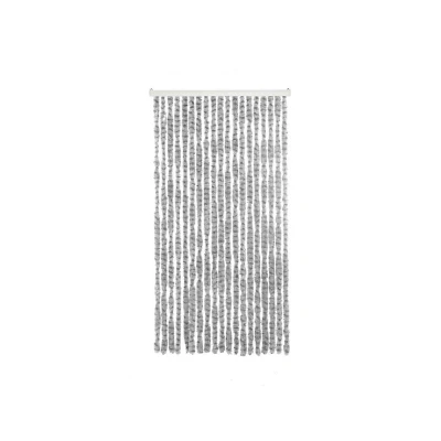 Afbeelding van Gimeg Livin Outdoor Deurgordijn Chenille Kattenstaarten Grijs Donkergrijs 90 X 220 Cm.