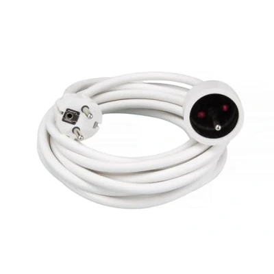 Image de Rallonge électrique 2P+T 3G1.5 protection enfant 5.00 m blanche