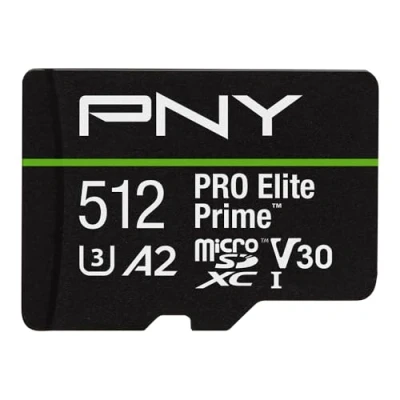 Image de PNY PRO Elite Prime Carte mémoire flash 512 Go A2 / Video Class V30 UHS I U3 Class10 microSDXC