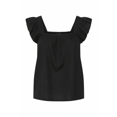 Afbeelding van Pieces Top Pcpia Sl Wvn Noos 17154740 Black Dames Maat XS