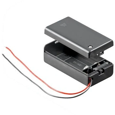 Afbeelding van AccuCell batterijhouder voor 1x 9Volt blok met schakelaar