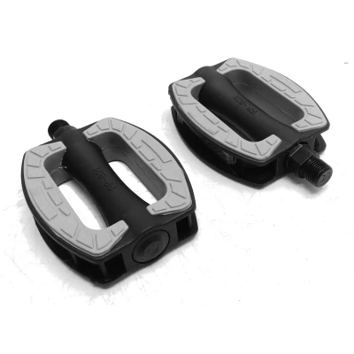 Afbeelding van FALKX Stable pedalen 9/16&quot;. kunststof huis, anti slip, (werkplaatsverpakking) zwart grijs