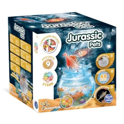 Afbeelding van Science4you Jura dieren kweekset zee apen (familie van Triops), creëer een ecosysteem, levende zeedieren + aquarium, Artemias, spelletjes, cadeau voor kinderen en meisjes 6, 7, 8+ jaar