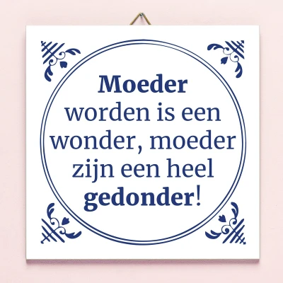 Afbeelding van Tegeltje Moeder Worden Is Een Wonder