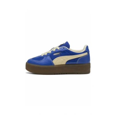 Afbeelding van Puma Palermo Elevata Sneakers laag, Dames, Maat: 39, Vivid blue haute coffee Veloursleer