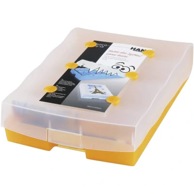 Afbeelding van HAN CROCO 2 6 19 9988 613 Flashcards Oranje translucent Aantal kaarten (max.): 2.000 DIN A8 liggend