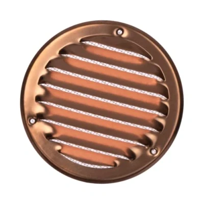 Afbeelding van Metalen ventilatierooster rond Ø100 mm koper MR100Cu