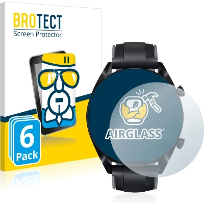 Afbeelding van BROTECT Screenprotector voor Huawei Watch GT 2 (46 mm) Folie Beschermfolie Beschermglas transparant (6 Stuks)