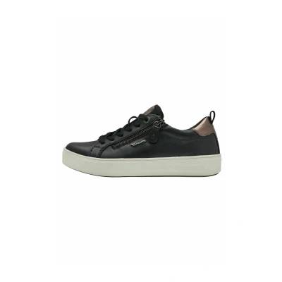 Afbeelding van Tamaris Comfort Sneakers laag, Dames, Maat: 36, Black Leer en textiel