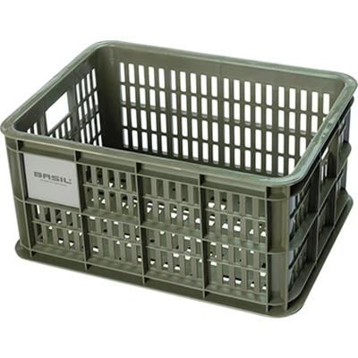 Afbeelding van Gerecyclede fietskrat Basil Crate S 17.5 liter 29 x 39 20 cm moss green