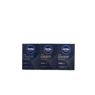 Afbeelding van Nivea Men Deep Comfort Aftershave Lotion, 3 x 100 ml, stuks