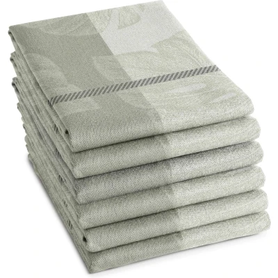 Afbeelding van DDDDD theedoek Monstera 60x65cm Cream 6 stuks