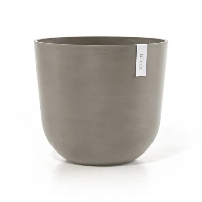 Image de Ecopots Oslo 45 cm taupe jardinière/pot de fleurs