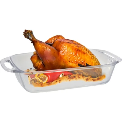 Afbeelding van Marinex Ovenschaal van borosilicaat glas rechthoek 2.7 Liter 35 x 20 7 cm serveerschaal