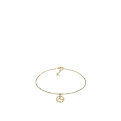 Afbeelding van Elli Anklet WAVE Beach Maritime Armband goldcoloured, Dames, Maat: 22, Gold coloured
