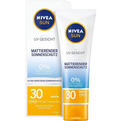 Afbeelding van Nivea SUN UV FACE Shine Control Lotion Zonnebrandcrème, Maat: 50 ml,
