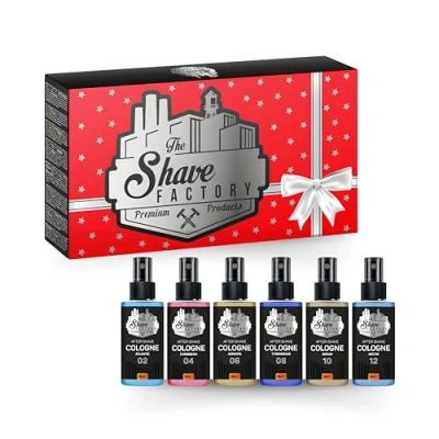 Afbeelding van The Shave Factory Luxe aftershave cadeauset elegante geurverzorgingsopties exclusieve set met 6 heerlijke eau de cologne 50 ml (set 2)