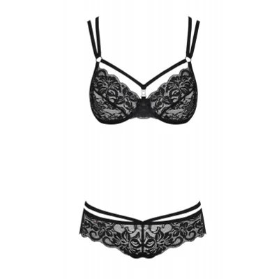 Afbeelding van Obsessive 2 Delige Kanten BH Set Zwart