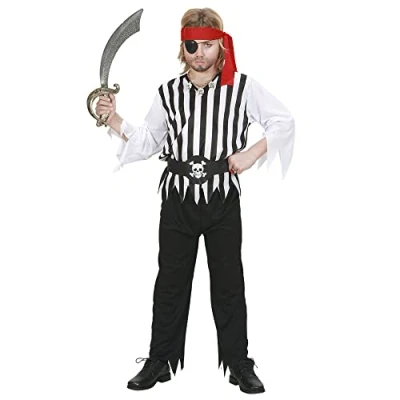 Afbeelding van Widmann 2626 piratenkostuum voor kinderen, overhemd, broek, riem en hoofdband