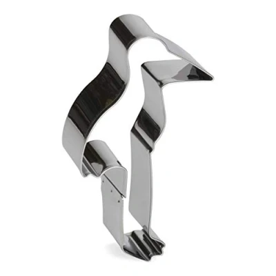 Afbeelding van uitsteekvorm Ooievaar 9 cm RVS zilver