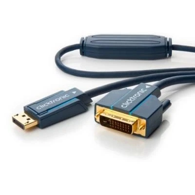 Image de Clicktronic casual câble adaptateur de displayport dvi 2 m bleu