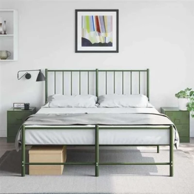 Afbeelding van Nachtkastjes 2 st 34,5x39x44 cm staal groen