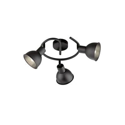 Afbeelding van Fischer &amp; Honsel 21244 Plafondlamp, Spot Speedy, zandzwart, L: 28 cm, B: 11,50 breedte: 17 2x E14 max. 10 W