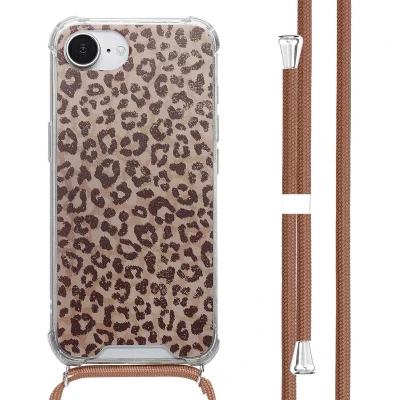 Afbeelding van imoshion Hoesje Geschikt voor iPhone 16e Design met Koord Leopard Mood