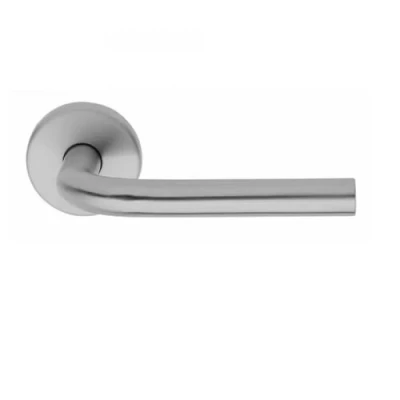 Afbeelding van Deurklink &quot;Champion&quot; RVS op rond rozet 50mm