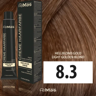 Afbeelding van FemMas (8.3) Haarverf Lichtblond Goud 100ml