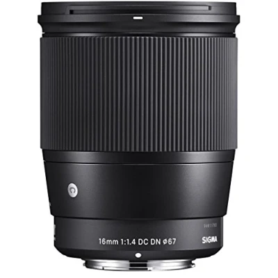 Image de Objectif hybride Sigma 16 mm f/1.4 DC DN Contemporary Noir Monture Sony E