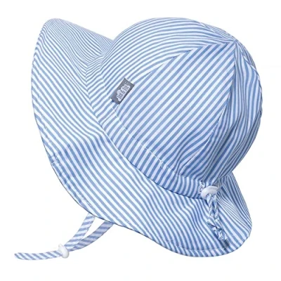 Afbeelding van Jan &amp; Jul Baby Peuter Sun Hat met uv bescherming, katoen, verstelbaar, uniseks, blauwe strepen