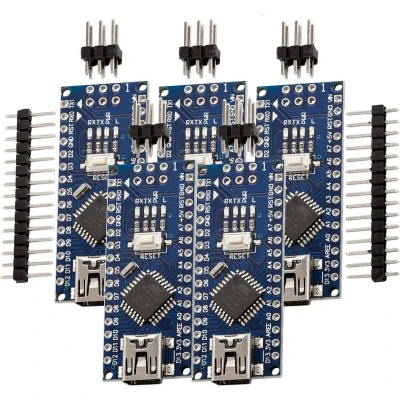Afbeelding van AZDelivery AZ Nano V3 Board Mini USB ATmega328 5V 16MHz CH340 ATmega328P Micro Controller, CH340G vervangt FT232RL, Inclusief E Book! (5PCS)