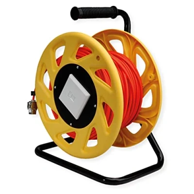 Afbeelding van ROLINE RJ 45 kabelhaspel Cat.6A (Class EA), 60 m, oranje, m