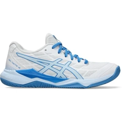 Afbeelding van Asics Geltactic 12 Volleybalschoenen, Dames, Maat: 40, White/light blue Textiel/ synthetisch