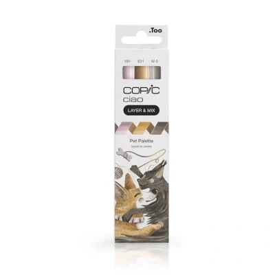 Afbeelding van Copic Ciao Layer &amp; Mix Set van 3 pennen voor huisdierenpalet, kunst en handwerk, schilderen, grafiek, markeerstift, design, manga
