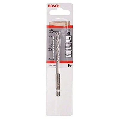 Afbeelding van Bosch Accessories 2608595521 spiraalboor HSS met zeskantschacht 1/4 inch 5 mm