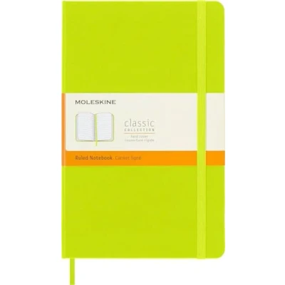 Image de Carnet ligné Moleskine Classique Grand Format Couverture Rigide Vert Citron