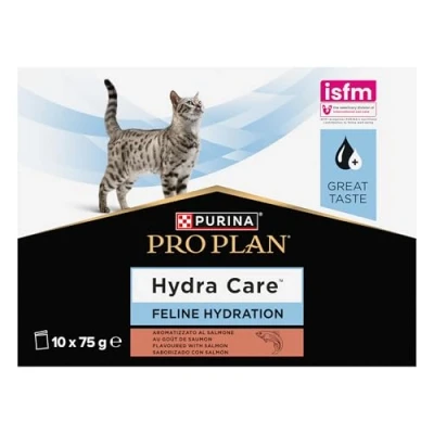 Afbeelding van 10x75g zalmsmaak PURINA PRO PLAN Feline Hydra Care Kattenvoer nat