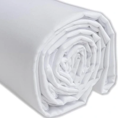 Afbeelding van IPEA Katoenen stof, popeline, wit, 200 cm x 150 cm, gemaakt in Italië, stof per meter voor naaien, kleding, voering, meubels, accessoires, patchwork, effen om te naaien