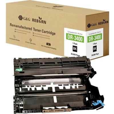 Afbeelding van G&amp;G Drum vervangt Brother DR 3400 Compatibel Zwart 30000 bladzijden Reborn remanufactured 21194
