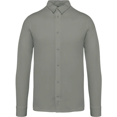 Afbeelding van Native Spirit Ecologisch herenoverhemd van jersey NS510 Almond Green