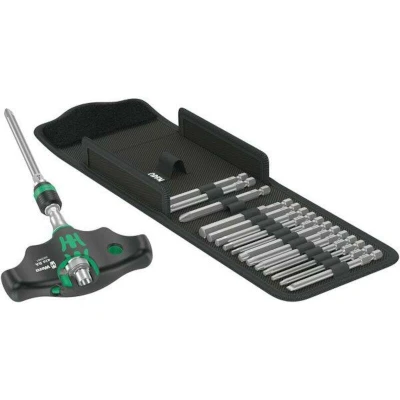 Afbeelding van Wera Kraftform Kompakt 400 RA Set 1 Bitschroevendraaier 17 delig Kruiskop Phillips, Pozidriv, Torx, Inbus, Plat