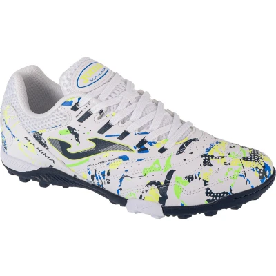 Afbeelding van Joma Maxima Printing Voetbalschoenen voor kunstgras, Heren, Maat: 46, White/blue/yellow Imitatieleer/ textiel