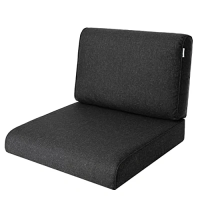 Afbeelding van HOBBYGARDEN, NEL Rotan, kussen voor pallets, buiten/binnen, tuinmeubelen, Hollywood schommelbank, zitkussen, zwart, maat 1: 50 x cm