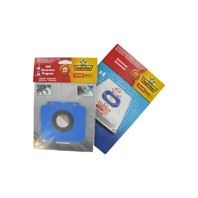 Afbeelding van Doos van 4 universele stofzuigerzakken met bovenfilter en klikzakadapter voor AEG 475/824 stofzuigers