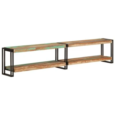Afbeelding van Tv meubel 200x30x40 cm massief gerecycled hout