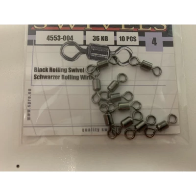 Afbeelding van Spro Black Rolling Swivel (10 pcs) Maat : 4