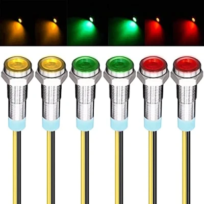 Afbeelding van GUUZI 6 stuks, 220 V 230 V, mm, led paneel, driver, dash, waarschuwingslicht, licht, richtingslampen (rood/geel/groen)