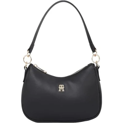 Afbeelding van Tommy Hilfiger Poppy Reform Shoulder BAG Handtas, Dames, Maat: One Size, Black